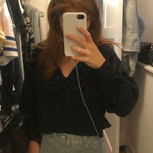 Future State Black Cropped Sweater